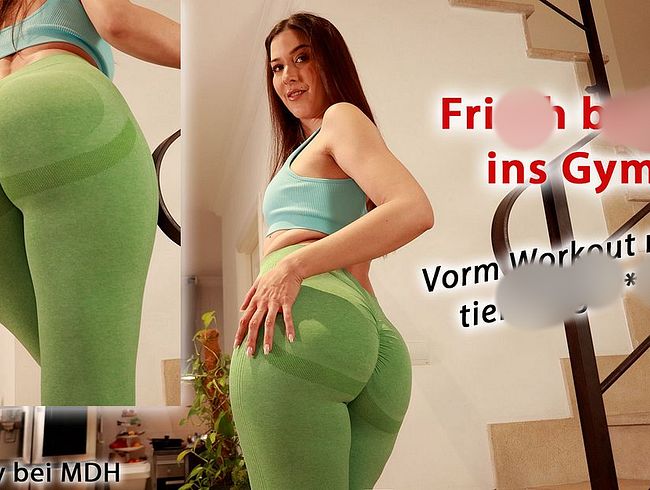 MaryHaze Porno Video: Frisch besamt ins Gym! Vorm Workout noch geil vollgepumpt!!