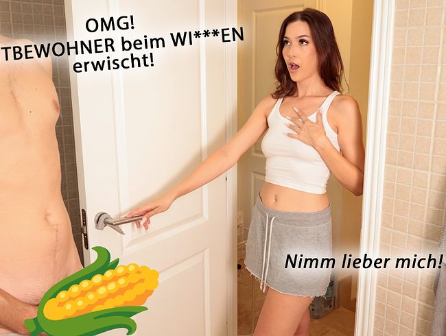 MaryHaze Porno Video: OMG! Notgeilen MITBEWOHNER beim wi**sEN erwischt! fi** lieber mich!
